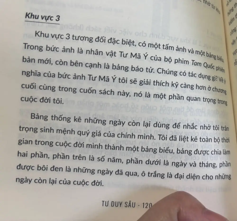 Đoạn Khu vực 3 trong sách Tư Duy Sâu